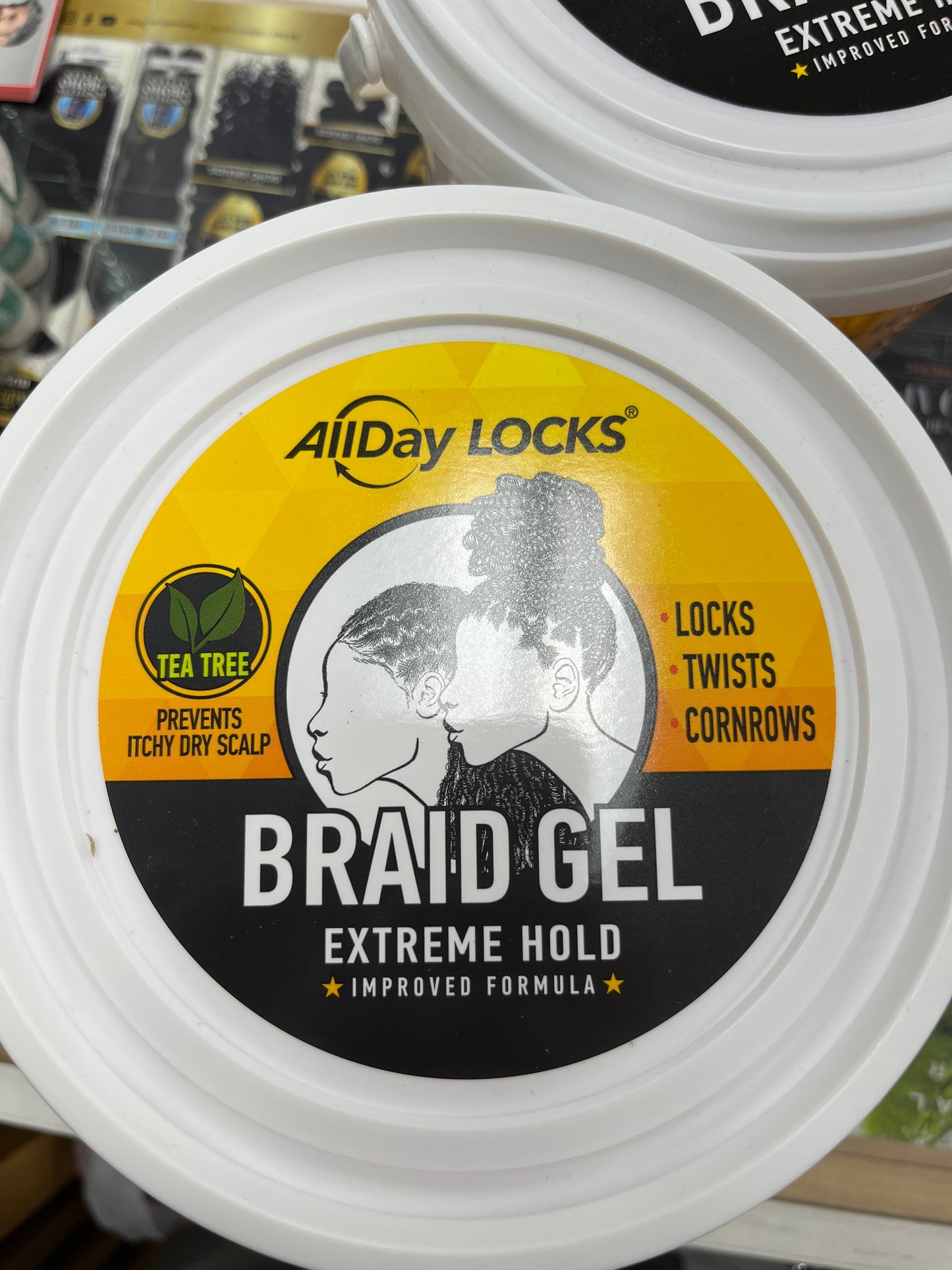 3x All Day Locks Braid Gel 64 oz.