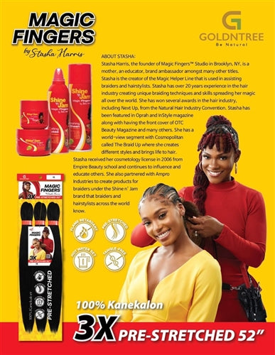 Stasha Harris Magic Fingers® 3x Pre-Stretched Braiding Hair, 52 In (Braid)