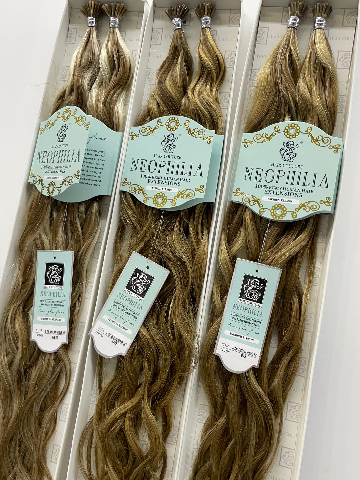 Neophilia Hair Couture® "Ocean Wave" Remy Human Hair Extension (I-Tip)
