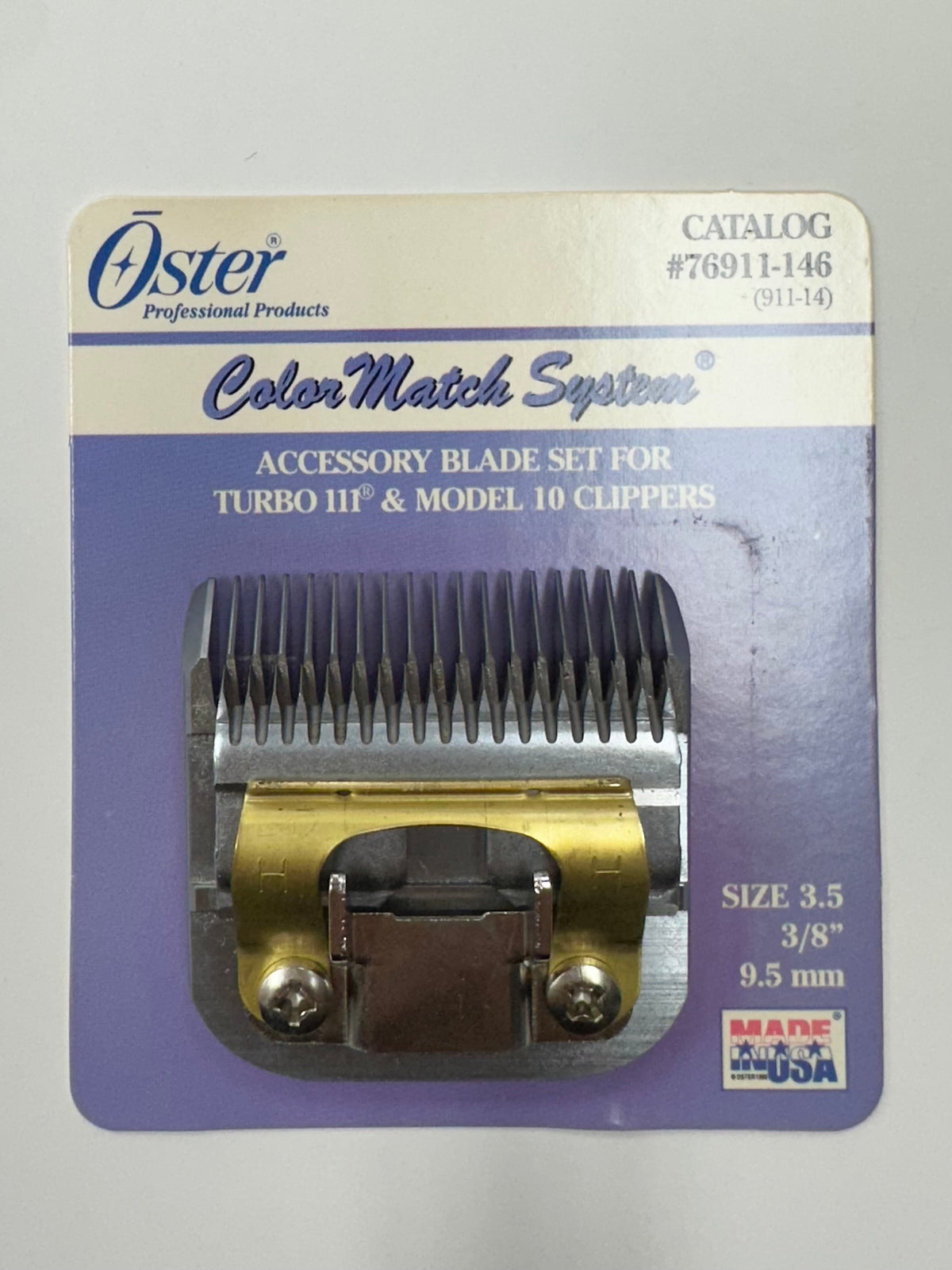 Oster Color Match System Blade For Turbo 111 & Model 10 Clipper, Size 3.5, Item No. 76911-146