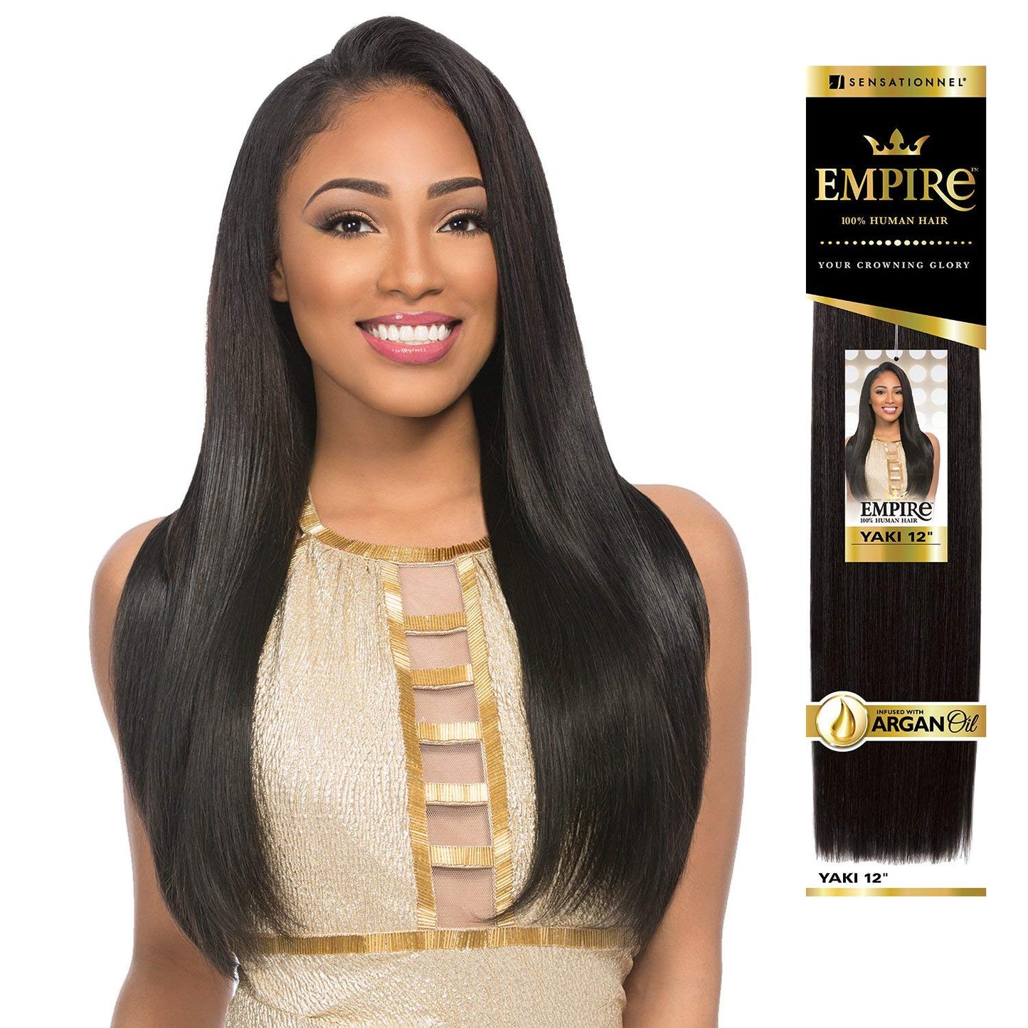 Empire® "Yaki Straight" 100% Human Hair by Sensationnel (Weave) Unique Colors