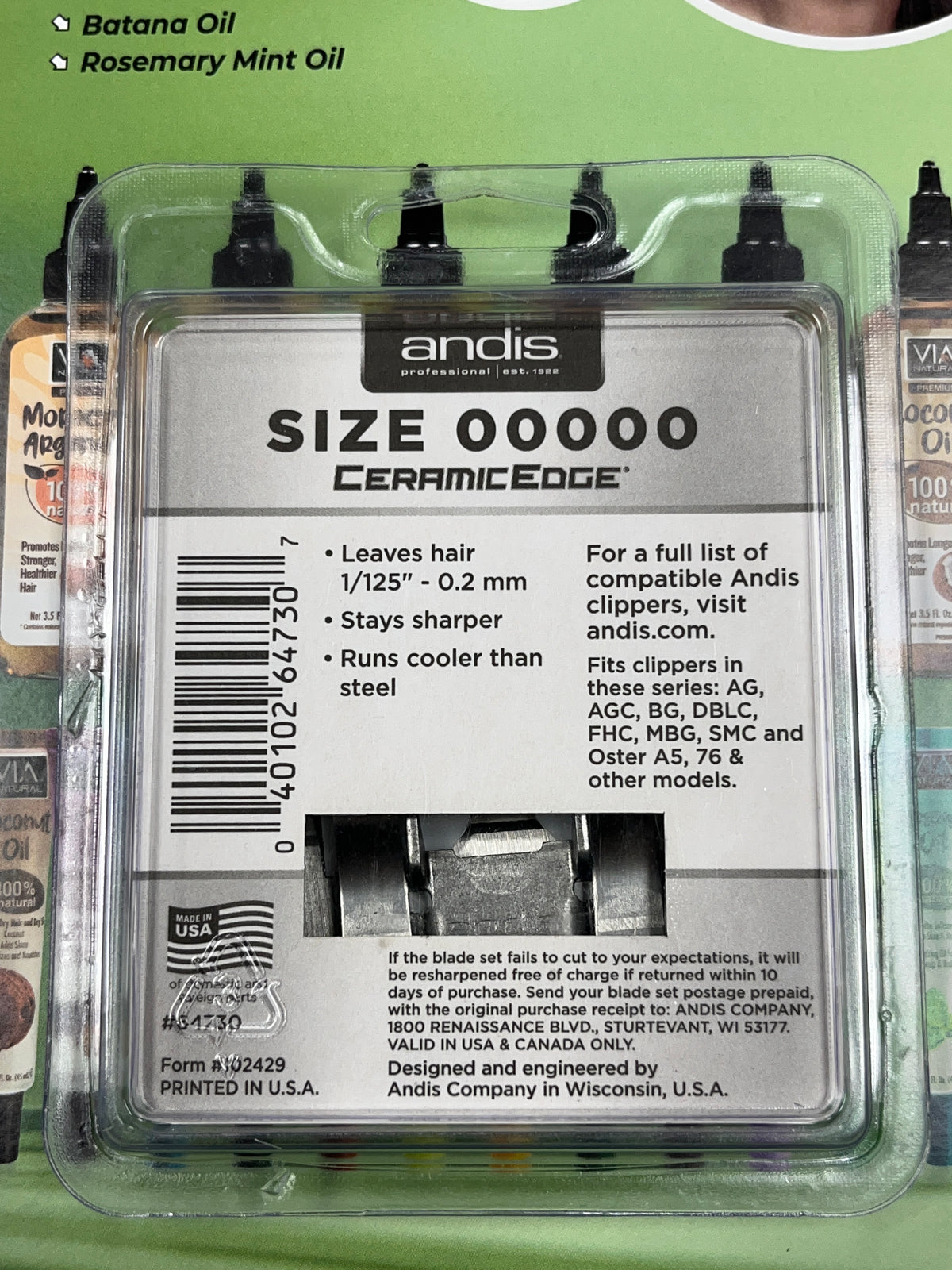 Andis Blade Ceramic Edge, Size: 00000, Item No. 64730