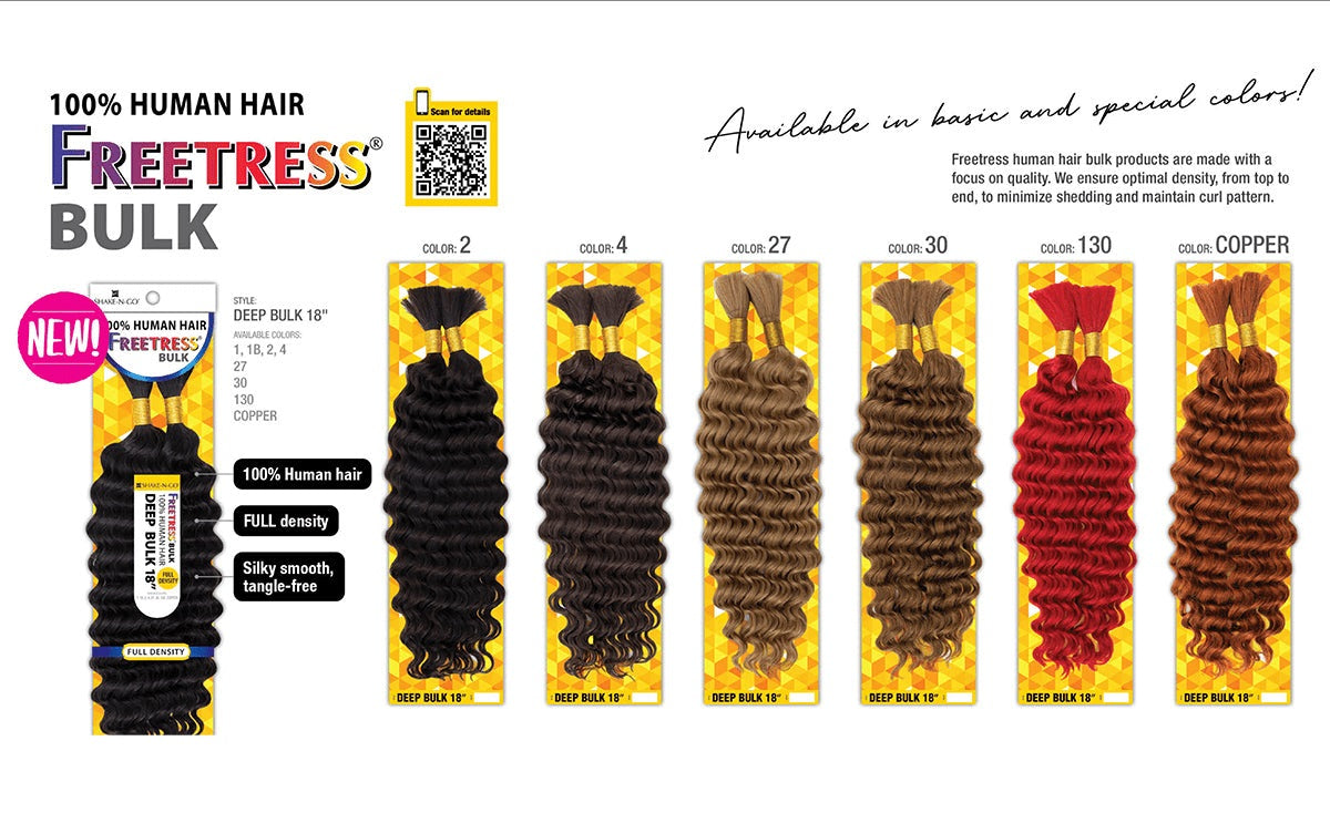 Freetress® "Deep Bulk" 18 In 100% Human Hair (Microbraid)