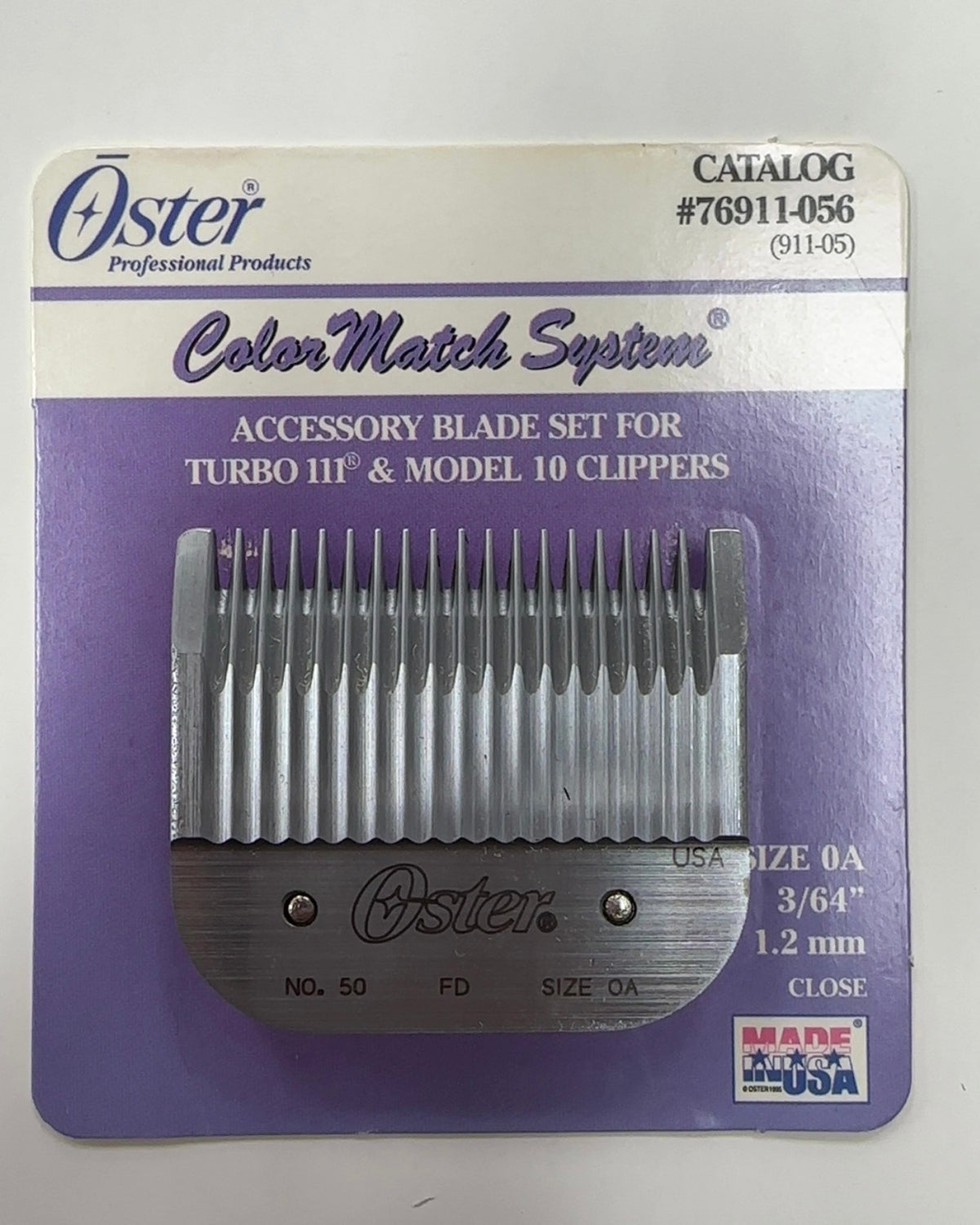 Oster Color Match System Blade For Turbo 111 & Model 10 Clipper, Size 0A, Item No. 76911-056