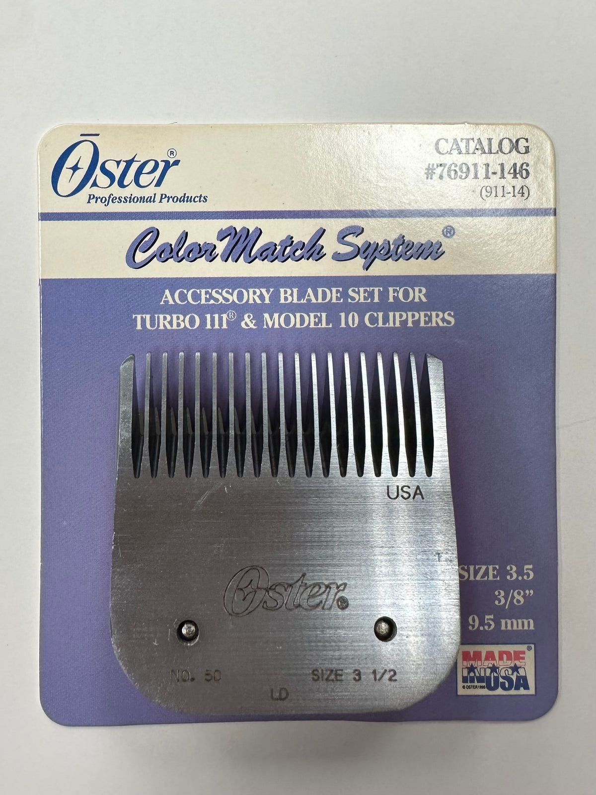 Oster Color Match System Blade For Turbo 111 & Model 10 Clipper, Size 3.5, Item No. 76911-146