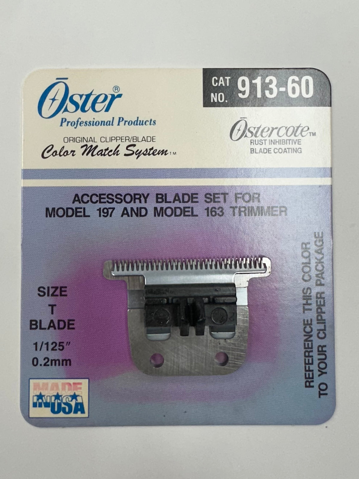 Oster Color Match System T-Blade CAT NO. 913-60