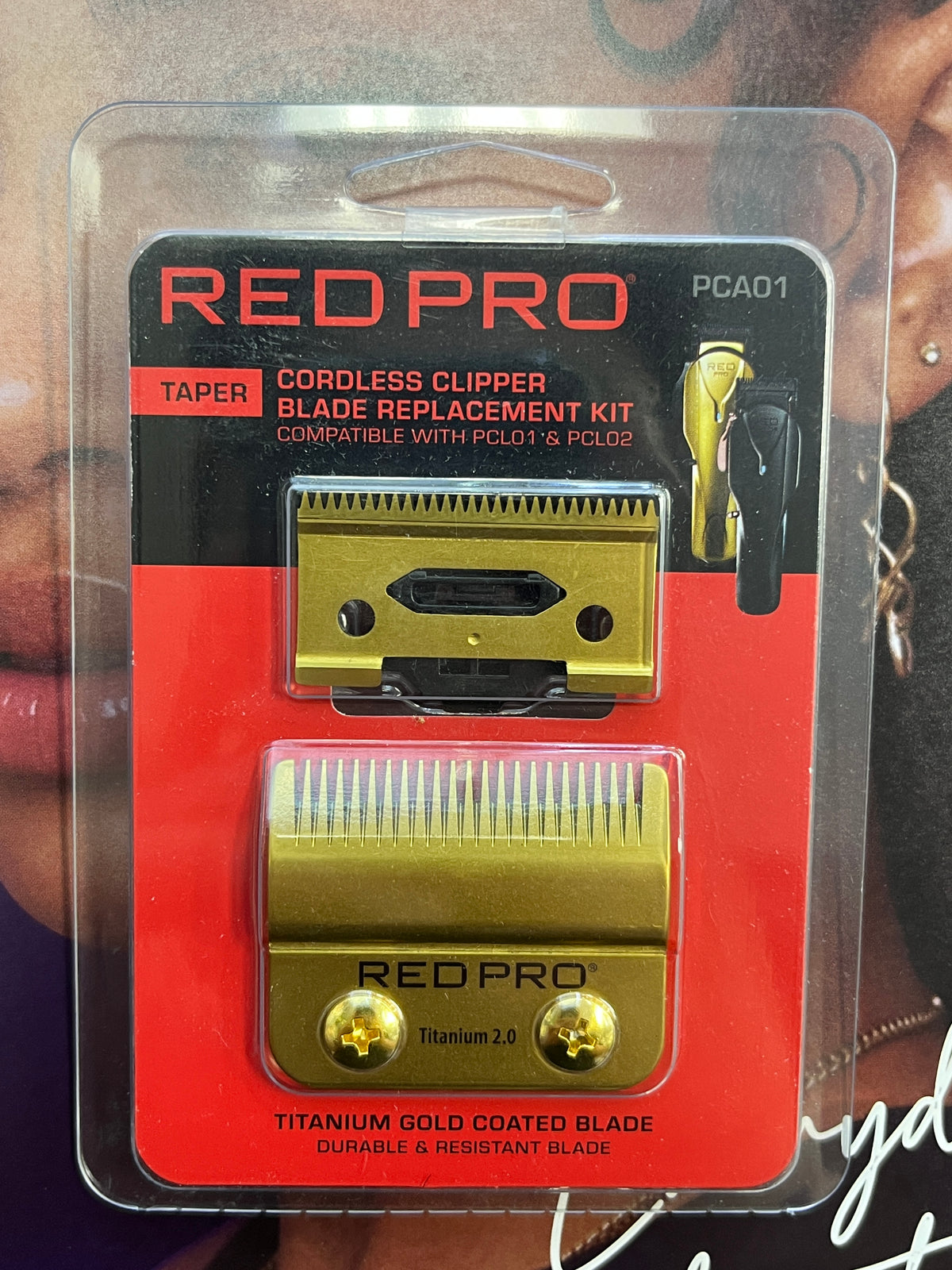 RED PRO Cordless Clipper Taper Gold Blade Replacement Kit