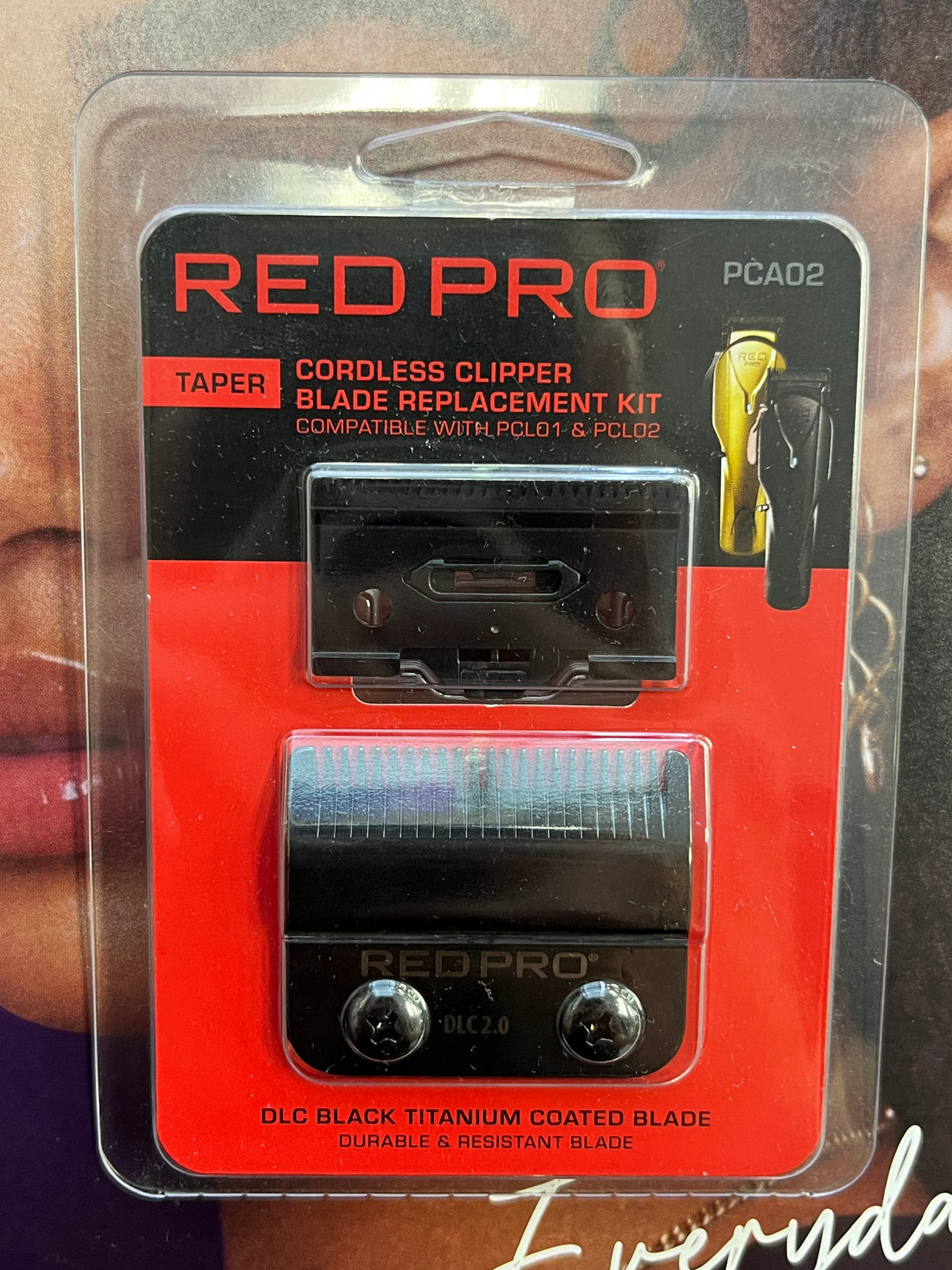RED PRO Cordless Clipper Taper Black Blade Replacement Kit