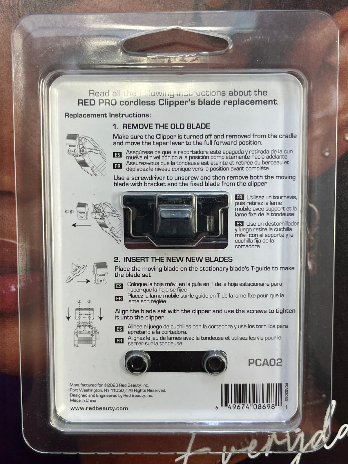 RED PRO Cordless Clipper Taper Black Blade Replacement Kit