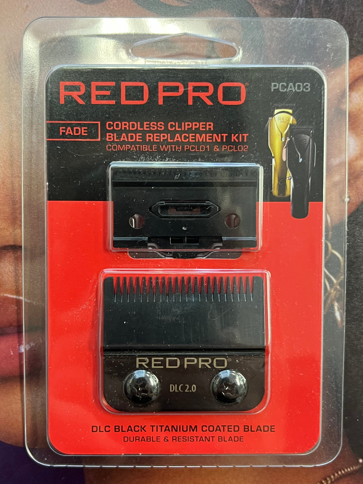 RED PRO Cordless Clipper Fade Black Blade Replacement Kit