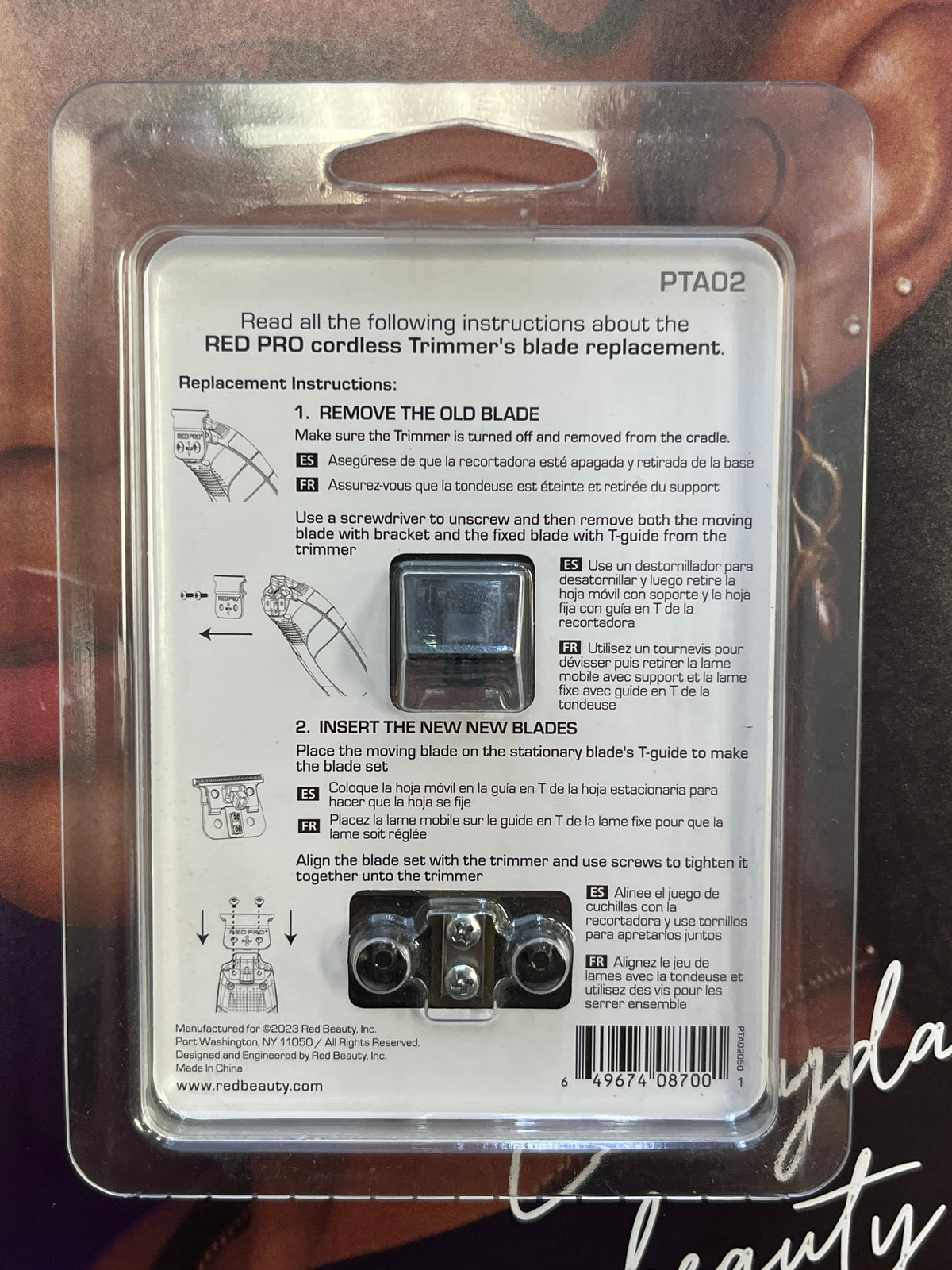 RED PRO Cordless Trimmer Black T-Blade Replacement Kit