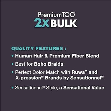 Premium TOO® 2x Water Wave Bulk 18″ (Microbraid)