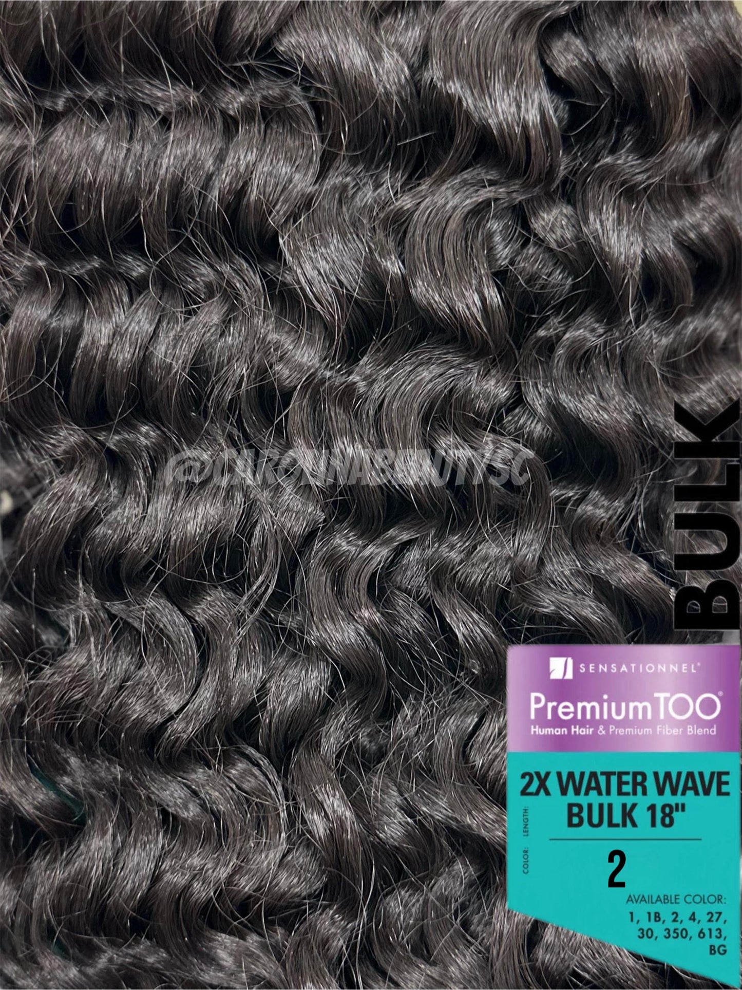 Premium TOO® 2x Water Wave Bulk 18″ (Microbraid)