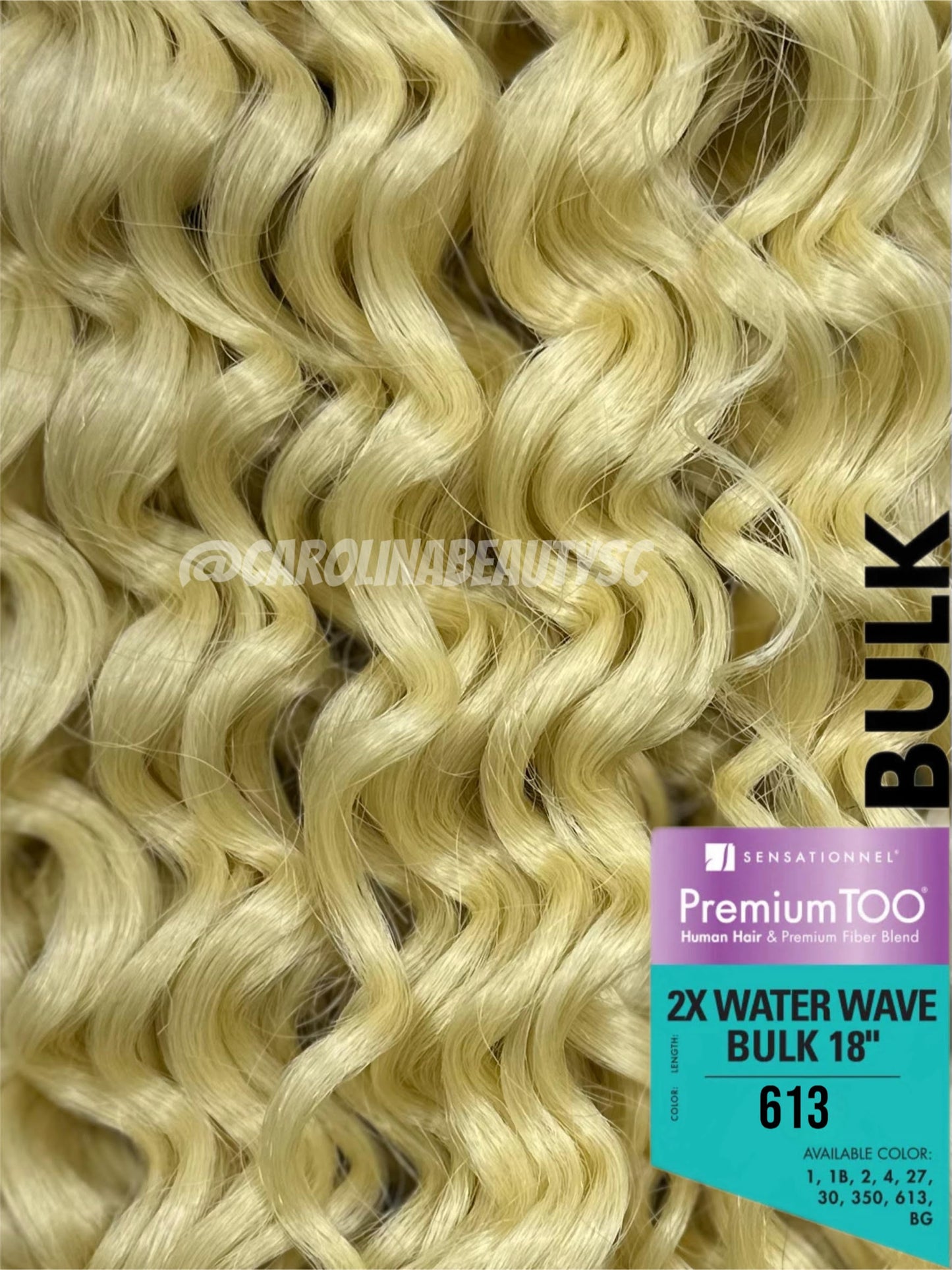 Premium TOO® 2x Water Wave Bulk 18″ (Microbraid)